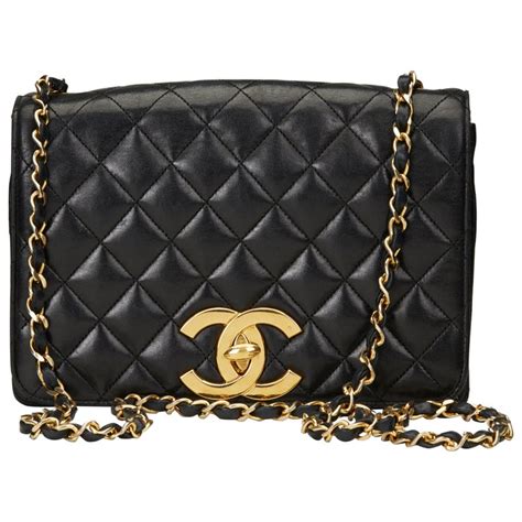 1980s black quilted chanel bag|old fashioned Chanel bags.